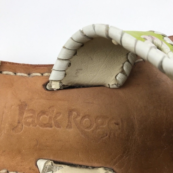 Jack Rogers Women’s Navajo lime leather sandals - Picture 4 of 4